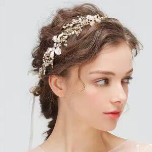 Silver bridal hair accessory bridal hair vine for wedding hair jewelry